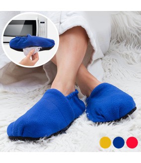 Zapatillas calentables en microondas de andar por casa pantuflas calentables calienta pies de semillas,hecho a mano 